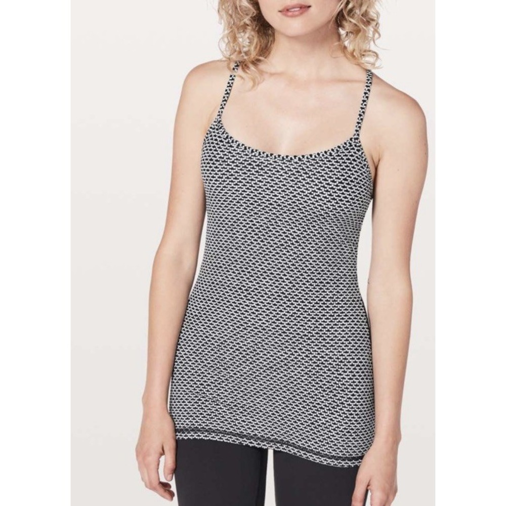Lululemon Power Y Tank Luon Monochromic Black Size 8